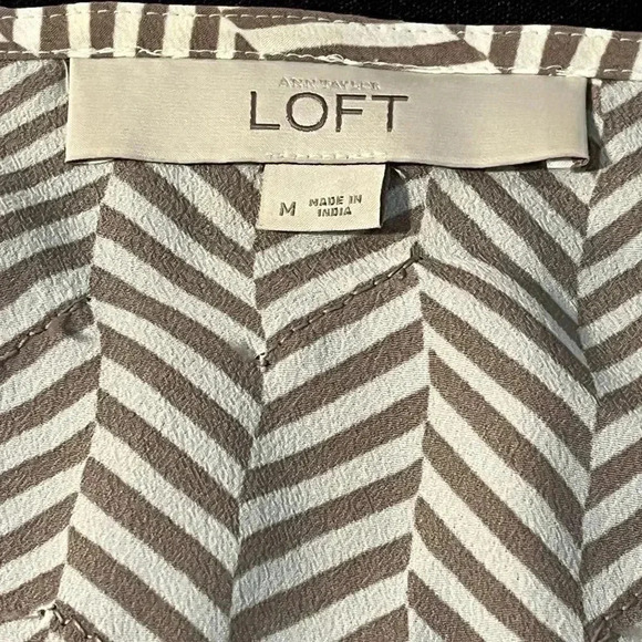 LOFT Size M striped tank top with sequin accents EUC - Picture 6 of 9